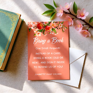 Cartão De Informações Chá de Bebê Little Peach Orchard