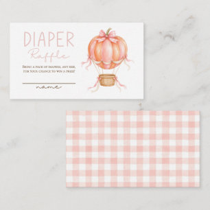 Cartão De Informações Chá de Bebê Little Pumpkin - Rifa de Fraldas