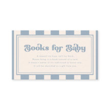 Chá de Bebê "Livros para o Bebê" Listras Azuis Mod