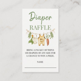Cartão De Informações Chá de Bebê Local Diaper Raffle Insert