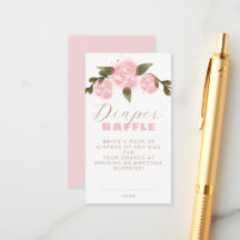 Chá de Bebê Menina Rosa Floral Boho Rifas de Frald