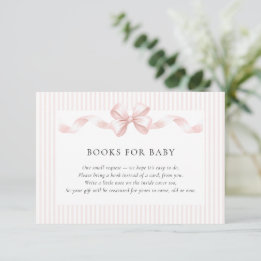 Cartão De Informações Chá de Bebê Menina Rosa Some Bunny Sweet 