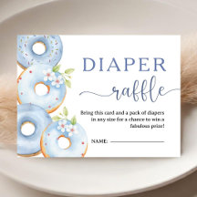 Chá de Bebê Menino Diaper Raffle Donuts