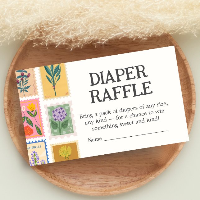 Cartão De Informações Chá de Bebê Nova Capítulo Rifas de Fraldas (A New Chapter Begins Baby Shower Diaper Raffle)