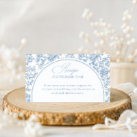 Chá de Bebê Nupcial com Toile Floral Azul Empoeira