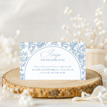 Chá de Bebê Nupcial com Toile Floral Azul Empoeira