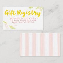 Chá de Bebê Registro de Presentes Rosa e Amarelo S