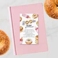 Chá de Bebê Rosa Garrafas & Bagels Livro Solicitad