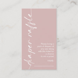 Cartão De Informações Chá de Bebê Rota de Texto Rosa Empoeirado Sorteio 