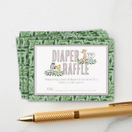 Cartão De Informações Chá de Bebê Safari Neutro em Gênero - Sorteio de F