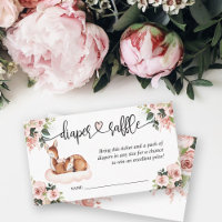 Chá de Bebê Veado Floral Rosa Aquarela