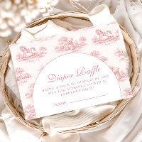 Chá de Bebê Vintage Rosa Toile Sorteio de Fraldas