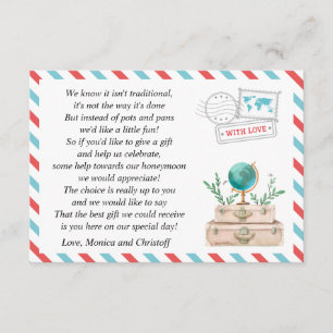 Cartão De Informações Chá de casamento do Mundo de Solicitação de Fun