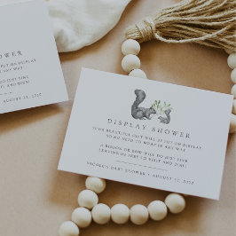 Cartão De Informações Chá de Chá de fraldas do Esquilo Woodland