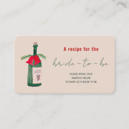 Cartão De Informações Chá de Cozinha de Natal Desenhado à Mão Compartilh