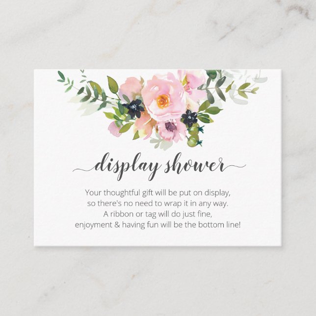 Cartão De Informações Chá de exibição (Frente)