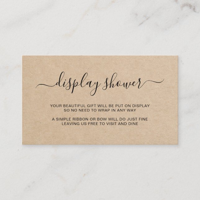 Cartão De Informações Chá de exibição  castanho Sexo neutro Chá de frald (Frente)