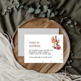 Cartão De Informações Chá De Exibição De Chás de panela Petais E Prosecc