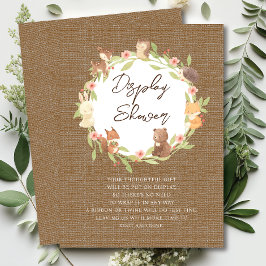 Cartão De Informações Chá de Exibição de Floresta Inchandada