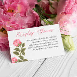 Cartão De Informações CHÁ DE EXIBIÇÃO DE ROSAS SELVAGENS bonito