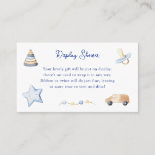 Cartão De Informações Chá de exibição do Chá de fraldas de brinquedos do