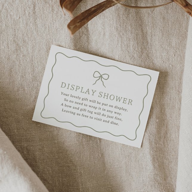 Cartão De Informações Chá de exibição do Chá de fraldas Martini (Criador carregado)