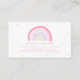 Cartão De Informações Chá de exibição do cotovelo pastel