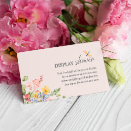 Cartão De Informações Chá de Exibição do Dragonfly Flor Boho