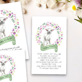 Cartão De Informações Chá de exibição sem poema de quebra