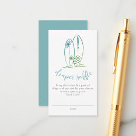 Cartão De Informações Chá de Fralda de pranchas de surfe do Conselho Raf