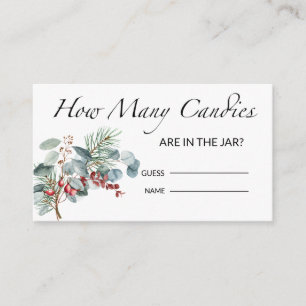 Cartão De Informações Chá de fraldas Adivinha Quantas Canções