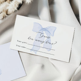 Cartão De Informações Chá de fraldas Arco Azul Adivinha quantos arcos