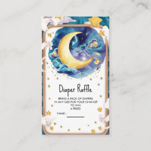 Cartão De Informações Chá de fraldas Celestial Branco