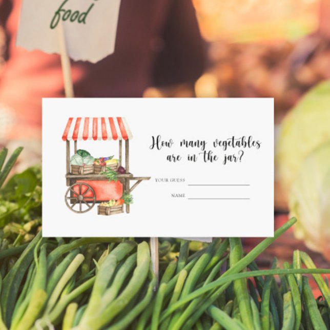 Cartão De Informações Chá de fraldas cultivado localmente - Quantos vege (Criador carregado)