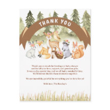 Chá de fraldas De Animais Da Floresta Castanha E V