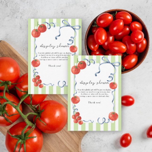 Cartão De Informações Chá de fraldas de Aquarela - chá de exibição (Criador carregado)