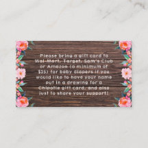 Chá de fraldas de Aquarela Floral Rosa Russo