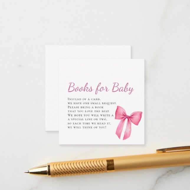 Cartão De Informações Chá de fraldas de Arco rosa (Frente/Verso In Situ)