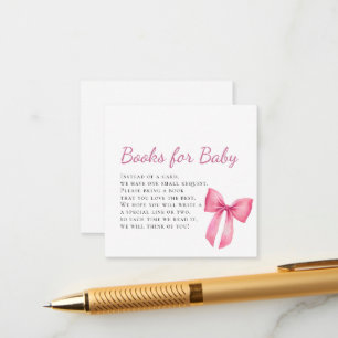 Cartão De Informações Chá de fraldas de Arco rosa