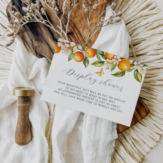 Cartão De Informações Chá de fraldas de Chá de Óculos Citrus Summer (Criador carregado)