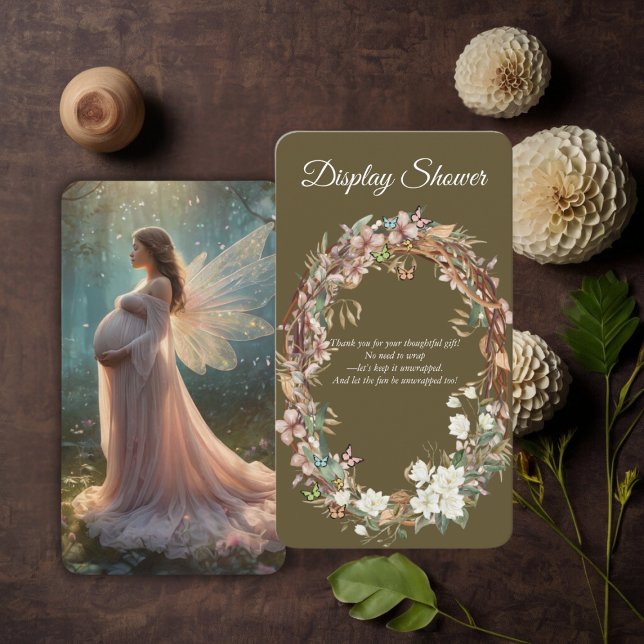 Cartão De Informações Chá de fraldas de Fotografia Floral do Whimsical W (Criador carregado)