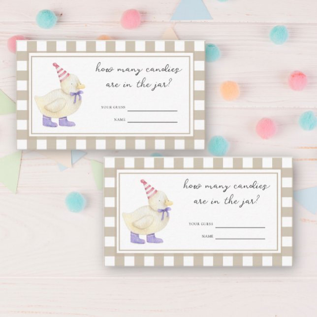 Cartão De Informações Chá de fraldas de patins - adivinhem quantas doces (Criador carregado)