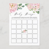 Chá de fraldas de Rosas de Aquarela rosa - Jogo de