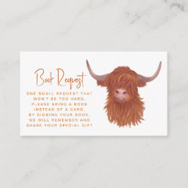 Cartão De Informações Chá de fraldas de Solicitação de Livro de Vaca do 