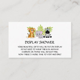 Cartão De Informações Chá de fraldas Display Chá Inserir gabinete