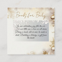 Cartão De Informações Chá de fraldas Elegante Dourado de Ano Novo
