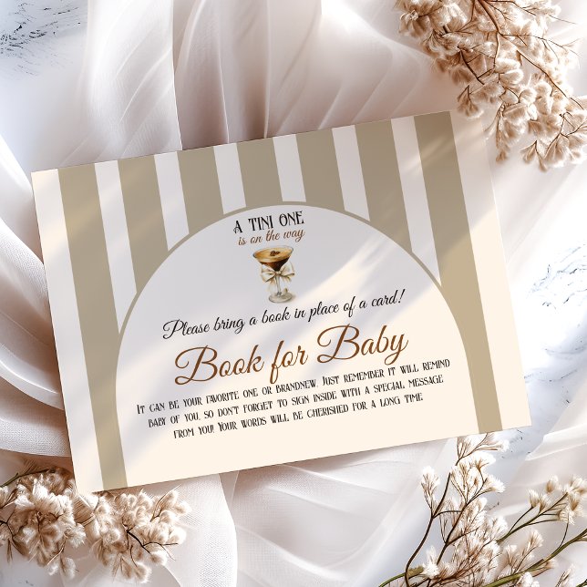 Cartão De Informações Chá de fraldas Espresso Martini (Criador carregado)