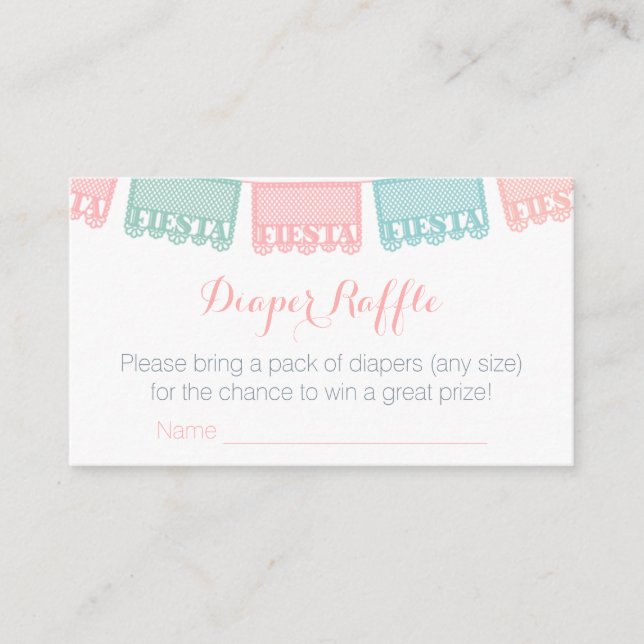 Cartão De Informações Chá de fraldas Fiesta Mexicano Traga Um Livro (Frente)