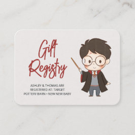 Cartão De Informações Chá de fraldas Harry Potter simples