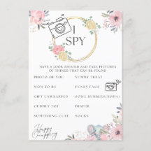 Chá de fraldas I Spy Game Elephant Design